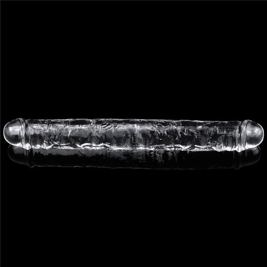 Büyük Boy PenislerLilituShop30 cm Şeffaf Çift Taraflı Realistik Dildo Anal Vajinal Penis