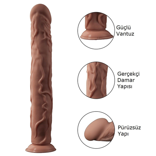  Realistik Titreşimsiz PenisLilituShop35 cm Gerçekçi Uzun & Kalın Dildo Penis