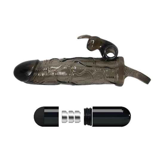  Penis Kılıfları HalkalarıLilituShop3,5 cm Uzatmalı Titreşimli Klitoris Uyarıcılı Zenci Penis Kılıfı