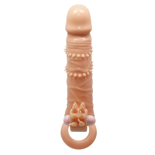 Penis Kılıfları HalkalarıLilituShop4 cm Dolgu Uzatmalı Titreşimli Penis Kılıfı Prezervatif Vibratör - Connor