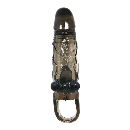 Penis KılıflarıLilituShop4 cm Uzatmalı Anal Vajinal ve Klitoral Uyarıcılı Titreşimli Penis Kılıfı