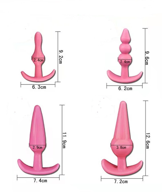 Anal PlugLilituShop4 Parça Anal Plug Seti - Ten Rengi