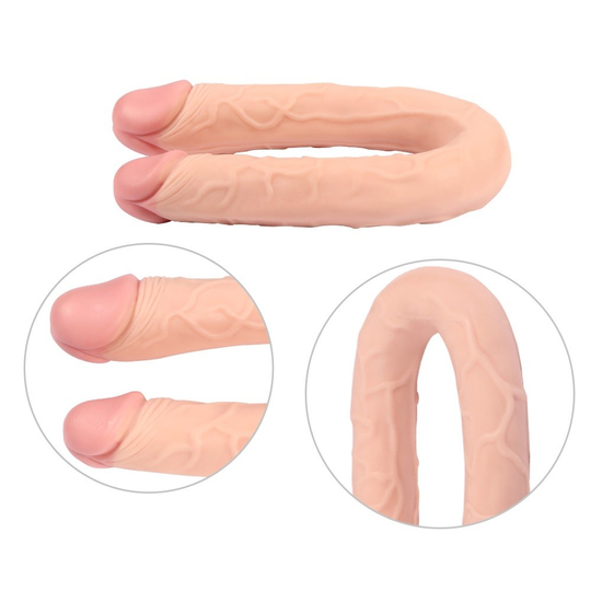 Büyük Boy PenislerLilituShop44 cm Realistik Çatal Dildo Anal Vajinal Penis - Blake