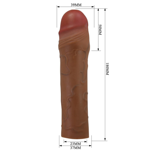  Penis Kılıfları HalkalarıLilitu Shop5 cm Dolgulu Premium Melez Rengi Silikon Penis Kılıfı - Chane