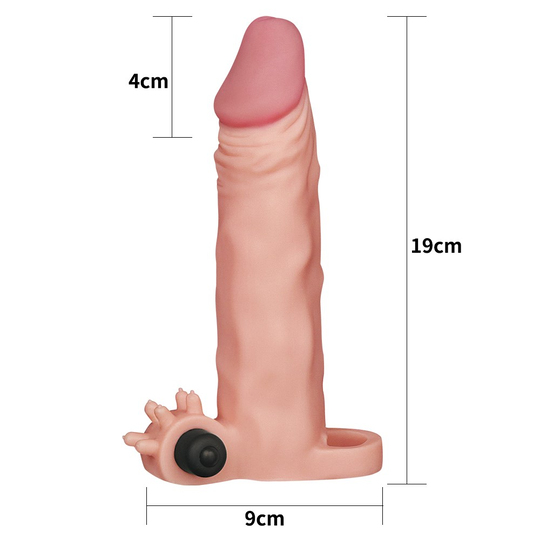  Penis Kılıfları HalkalarıLilituShop5 cm Uzatmalı Realistik Titreşimli Penis Kılıfı X-TENDER