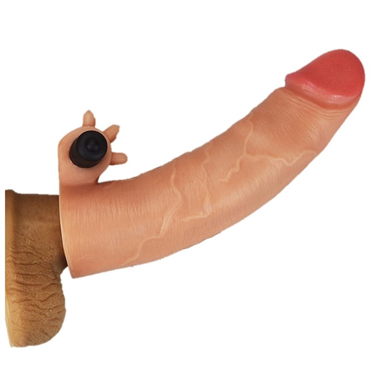 Penis KılıflarıLilituShop5 cm Uzatmalı Realistik Titreşimli Penis Kılıfı XTender