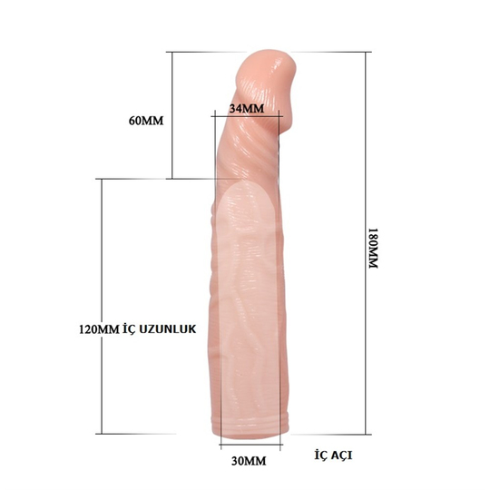  Penis Kılıfları HalkalarıLilituShop6 cm Dolgulu Uzatmalı Silikon Penis Kılıfı