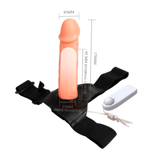 Titreşimli Straponlar PenislerLilituShop7,5 cm Dolgulu Titreşimli Protez Strapon