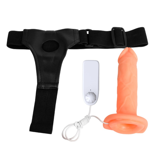 Titreşimli Straponlar PenislerLilituShop7,5 cm Dolgulu Titreşimli Protez Strapon