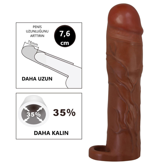  Penis Kılıfları HalkalarıLilitu Shop7,6 cm Dolgulu Premium Melez Rengi Silikon Penis Kılıfı - Gerd