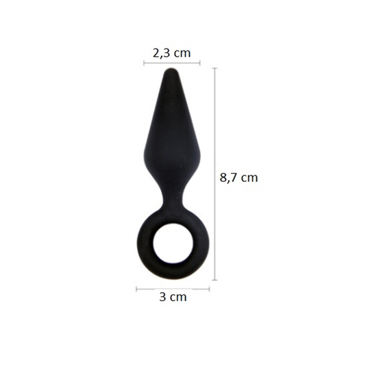 Anal PlugLilituShop8,7 cm Halkalı Silikon Anal Tıkaç