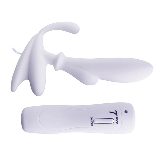 Anal VibratörLilituShopAnal & Prostat Stimulator 7 Farklı Titreşimli Anal Plug P-Spot Vibratör Beyaz