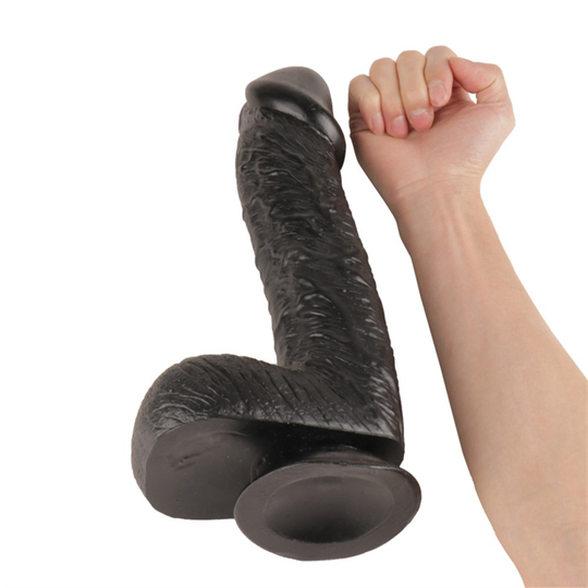 Zenci Melez StraponlarLilituShopBelden Bağlamalı 27,5 cm Dev Boy Realistik Vantuzlu Zenci Dildo Penis