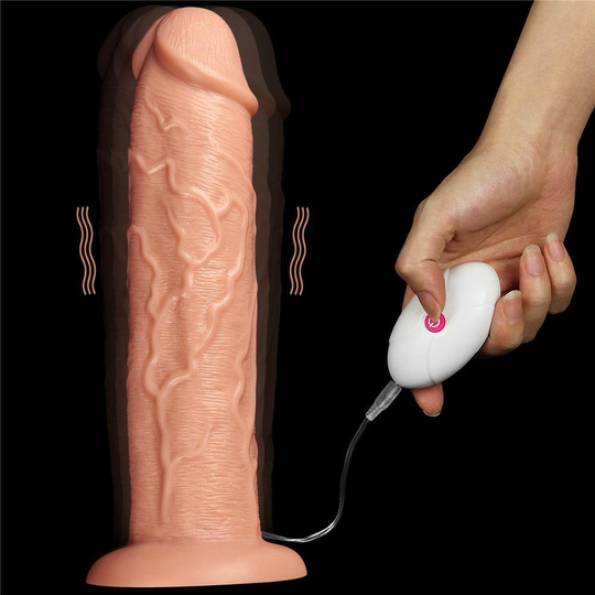 Belden Bağlamalı PenislerLilituShopBelden Bağlamalı 28 cm Gerçekçi 10 Titreşimli Testissiz Dildo Vibratör Penis