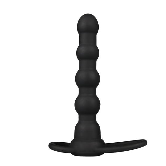 Anal PlugLilituShopÇift Kavrama Halkalı Titreşimli 14 cm Anal Plug Vibratör Mastürbatör