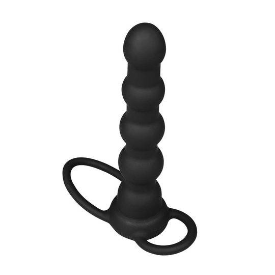 Anal PlugLilituShopÇift Kavrama Halkalı Titreşimli 14 cm Anal Plug Vibratör Mastürbatör