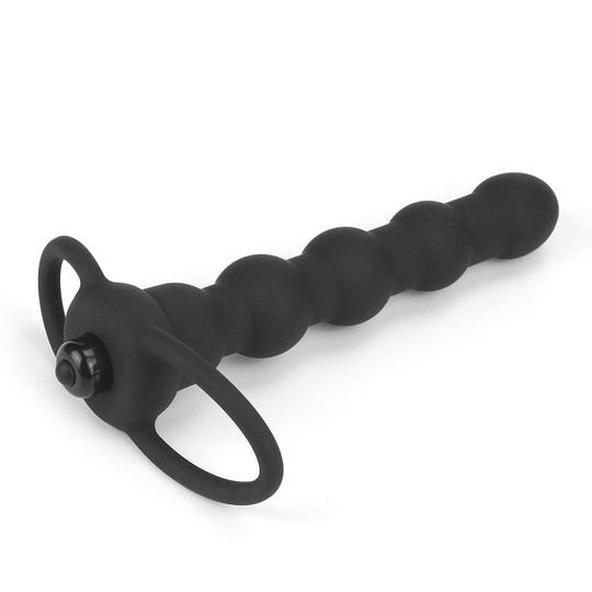 Anal PlugLilituShopÇift Kavrama Halkalı Titreşimli 14 cm Anal Plug Vibratör Mastürbatör