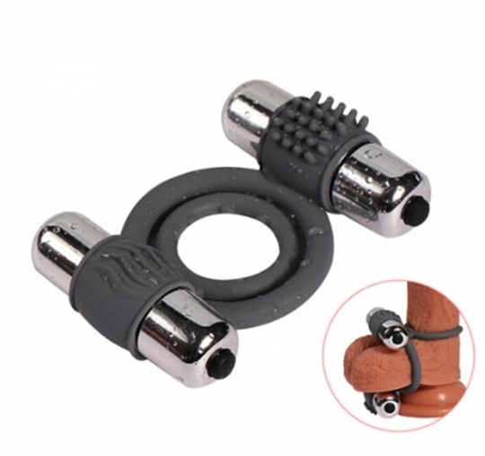 Penis Zevk HalkalarıLilituShopÇift Titreşimli Silikon Penis Halkası