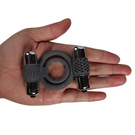 Penis Zevk HalkalarıLilituShopÇift Titreşimli Silikon Penis Halkası