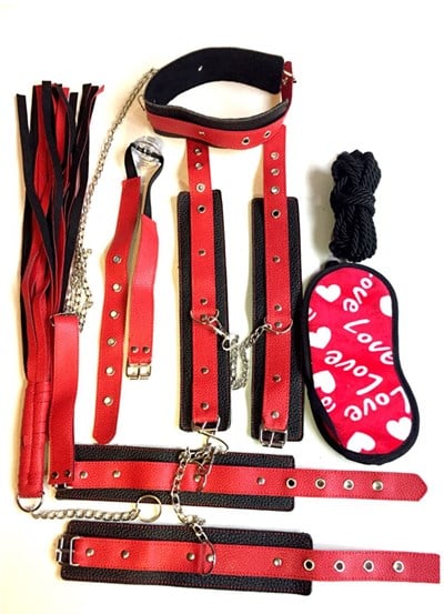 El Ayak Bağlama SetleriNmc NanmaFetiş Fantezi Serisi 7 Parça Mükemmel Deri Set