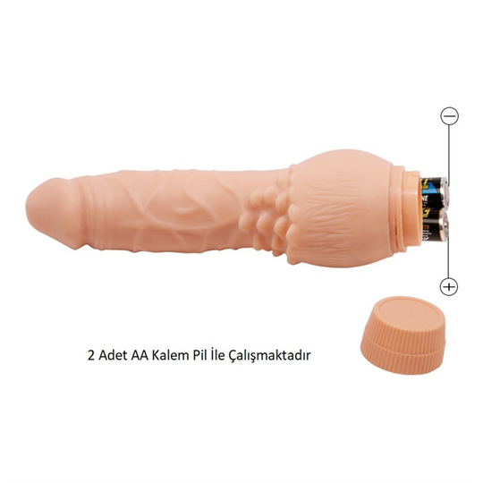  VibratörlerLilituShopGüçlü Titreşimli 19,5 cm Realistik Vibratör Gerçekci Penis Dildo