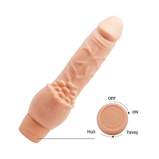  VibratörlerLilituShopGüçlü Titreşimli 19,5 cm Realistik Vibratör Gerçekci Penis Dildo