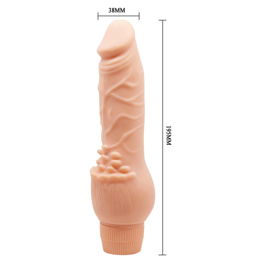  VibratörlerLilituShopGüçlü Titreşimli 19,5 cm Realistik Vibratör Gerçekci Penis Dildo