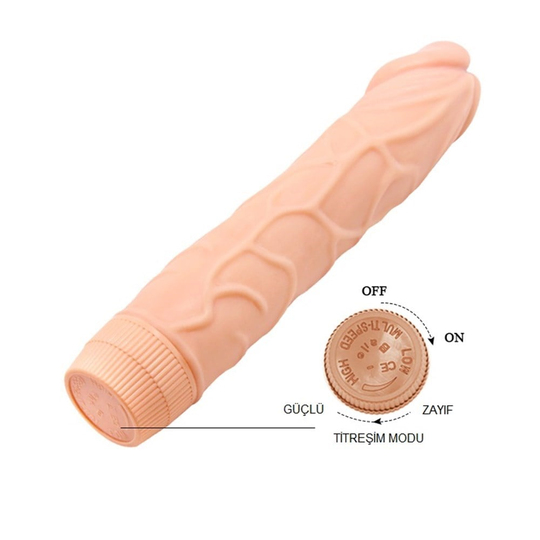  VibratörlerLilituShopGüçlü Titreşimli 22,5 cm Realistik Vibratör Gerçekci Penis Dildo