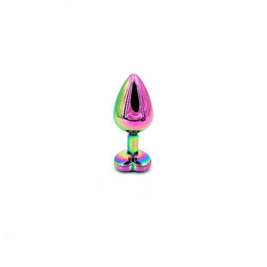 Anal Fantezi ÜrünleriLilituShopKalp Mücevherli Paslanmaz Çelik Gökkuşağı Anal Plug Alıştırma Seti