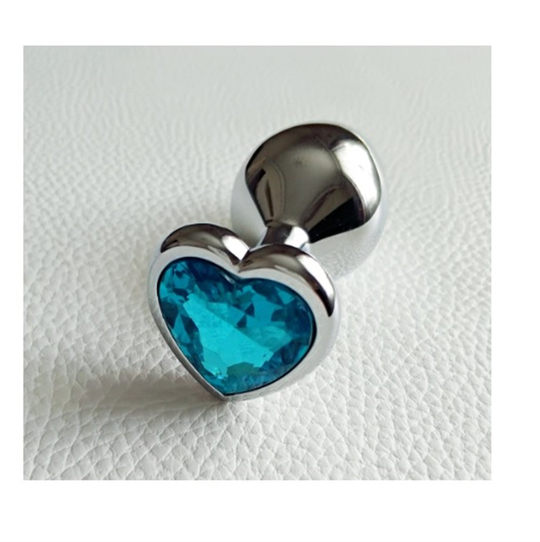 Anal TıkaçLilituShopKalpli Mücevher Taşlı Paslanmaz Çelik Anal Tıkaç (Plug)