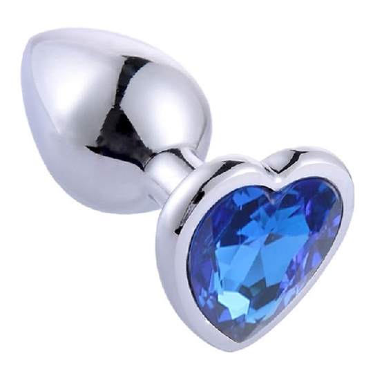 Anal TıkaçLilituShopKalpli Mücevher Taşlı Paslanmaz Çelik Anal Tıkaç (Plug)