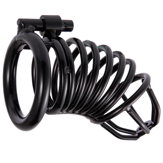 Penis Kılıfları HalkalarıLilituShopKilitli Çelik Fetiş Penis Kafesi Siyah