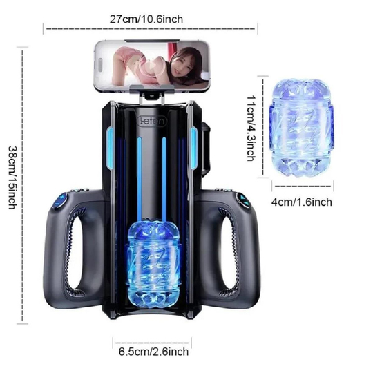 Vajina Ve MastürbatörLilitu ShopLeten USB Şarjlı İleri Geri Hareketli Titreşimli Emme Vakum Ayarlı Sesli Masturbatör - Leten King