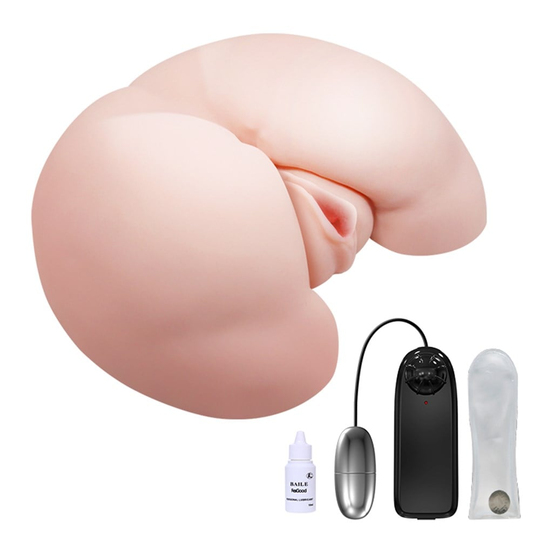 Kalça ve Yarım Vücut MasturbatörLilituShopLifelike 2 İşlevli Isıtmalı & Titreşimli Suni Vajinal ve Anal Masturbatör
