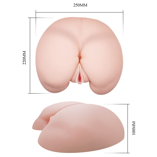 Kalça ve Yarım Vücut MasturbatörLilituShopLifelike 2 İşlevli Isıtmalı & Titreşimli Suni Vajinal ve Anal Masturbatör