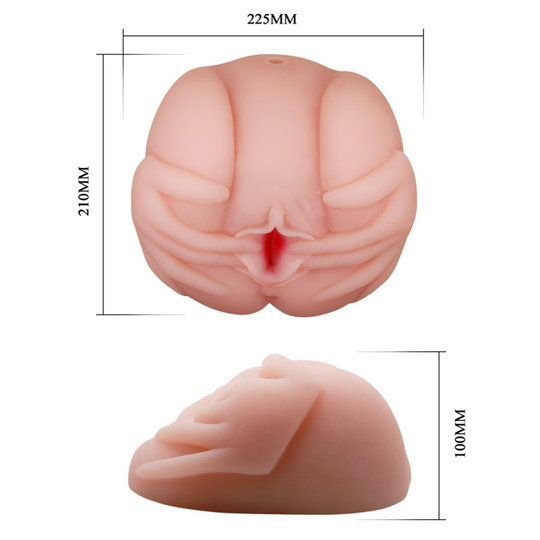 Kalça ve Yarım Vücut MasturbatörLilituShopLifelike 2 İşlevli Titreşimli Suni Vajinal ve Anal Masturbatör