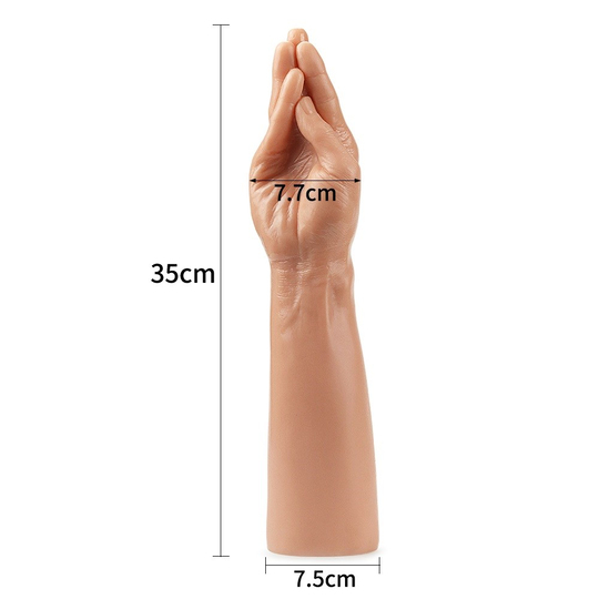  Realistik Titreşimsiz PenisLilituShopMagic Hand El Görünümlü 35 cm Realistik Dildo