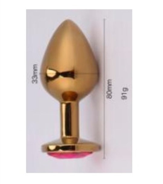 Anal TıkaçLilituShopMücevher Taşlı Gold Anal Tıkaç (Plug)