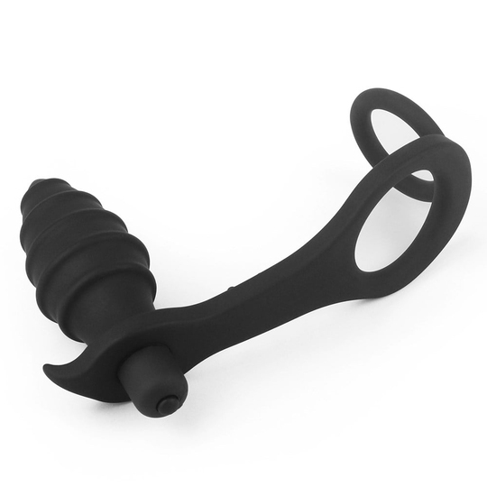 Anal TıkaçLilituShopPenis Halkalı Titreşimli Anal Penetratör Plug Masturbatör