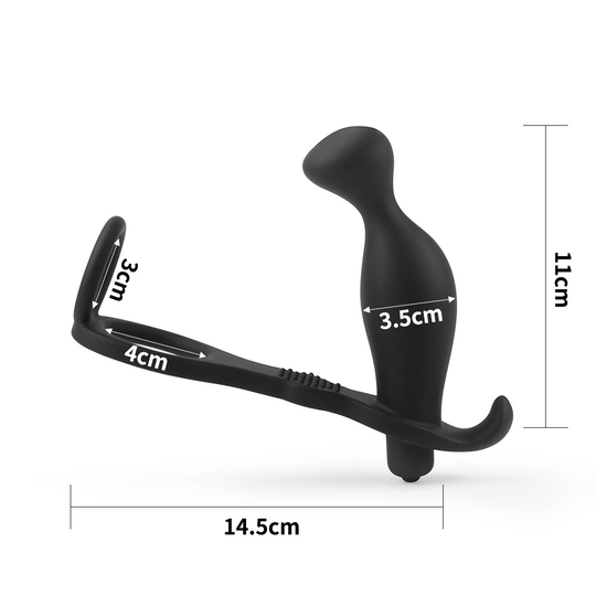 Anal TıkaçLilituShopPenis Halkalı Titreşimli Anal Penetratör Plug Masturbatör