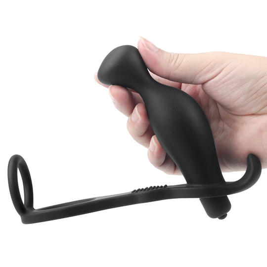 Anal TıkaçLilituShopPenis Halkalı Titreşimli Anal Penetratör Plug Masturbatör