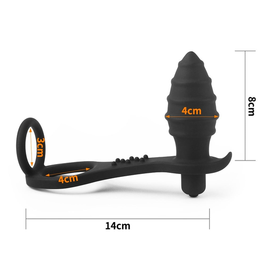 Anal TıkaçLilituShopPenis Halkalı Titreşimli Anal Penetratör Plug Masturbatör