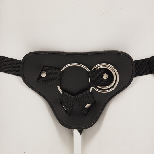 Belden Bağlamalı PenislerLilitu ShopProtez Penis Metal 3 Halkalı Siyah Deri Kemer