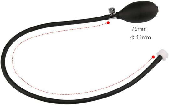Anal Fantezi ÜrünleriLilituShopŞişebilen Pompalı Boğumlu Anal Plug Siyah