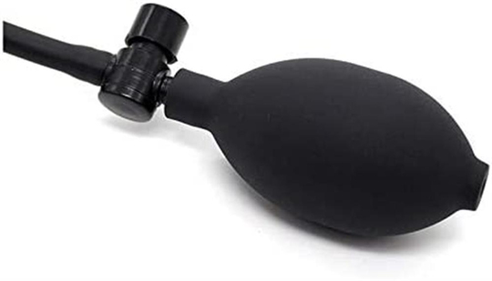 Anal Fantezi ÜrünleriLilituShopŞişebilen Pompalı Damarlı Anal Plug Siyah