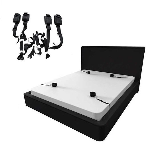 El Ayak Bağlama SetleriNmc NanmaSiyah El Ayak ve Yatak Bağlama Seti Deri