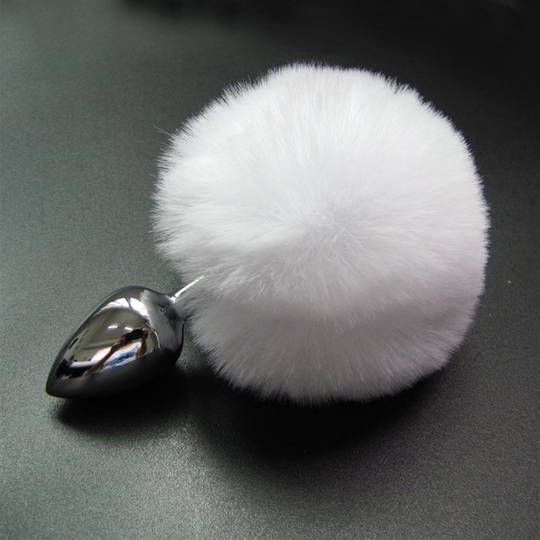 Anal TıkaçLilituShopTavşan Kuyruklu Paslanmaz Çelik Anal Tıkaç