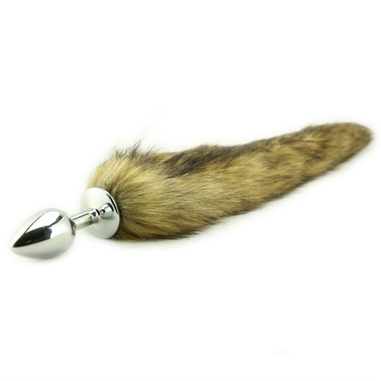 Anal TıkaçLilituShopTilki Kuyruklu Tüylü Paslanmaz Çelik Anal Tıkaç (Plug)