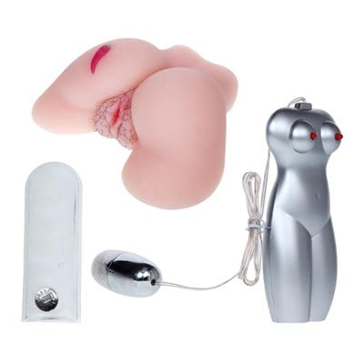 Vajina lovetoyTitreşimli Sesli Isıtıcılı 3 Boyutlu Realistik Kalça Vajina Anüs