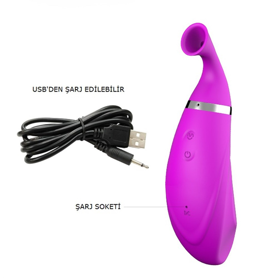 Modern VibratörlerLilituShopUSB Şarjlı 12 Emme Fonksiyonlu Teknolojik Vibratör - Hazel